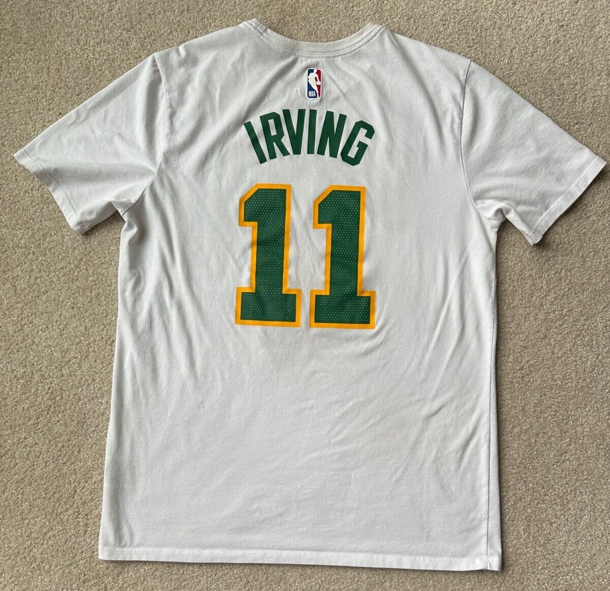 Kyrie Irving Boston Celtics Nike Time Warp Long Sleeve T-Shirt - White