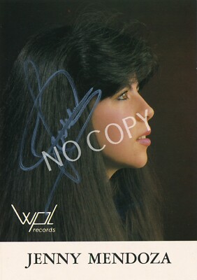 100% original autograph autograph hand signed Jenny Mendoza J1.76