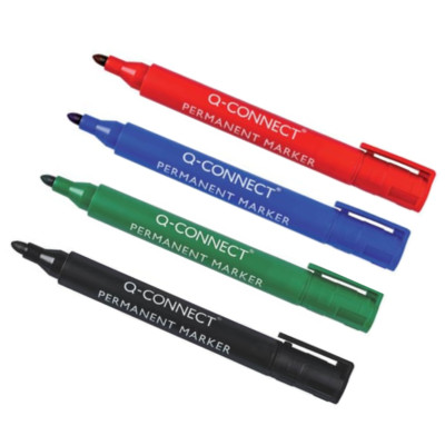 4 x Permanentmarker Filzschreiber Filze Rundspitz 2mm sortiert 4 Farben KF26088