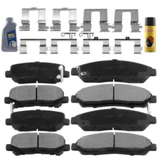8pack Front and Rear Ceramic Brake Pads Kits for 2009 2010 - 2015 Honda Pilot