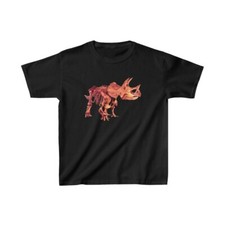 Triceratops Dinosaur Kids Heavy Cotton Tee T-shirt