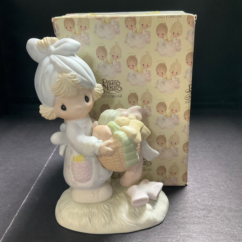 1979 Precious Moments "Be Not Weary In Well Doing" Porcelain Figurine #11907