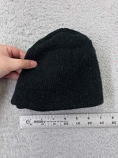 Beanie Toque Youth Black Knit Wool Blend Warm Snow Ski Winter Outdoors