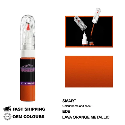 TOUCHMEUP PER SMART LAVA ORANGE EDB Ritocco Penna Vernice Pennello Fix Kit Scratch Chip...