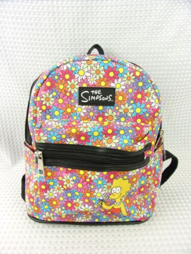 The Simpsons Lisa Floral Retro Mini Backpack Purse - Mad Engine - 12" tall - Picture 1 of 4