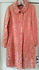 Vintage Lk Bennett Orange & Gold Coat Size 12, Brand New Without Tag