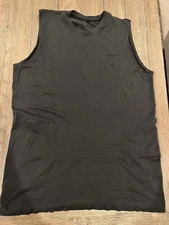 Men's Alphalete Bodybuilding Crossfit Weightlifting Tank Top Large Black
