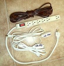 6 Outlet Surge Protector, 2- 6ft. Ext. Cords  one 15ft. Extension Cord