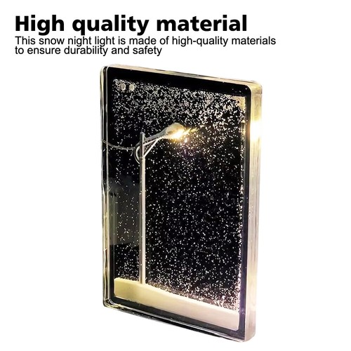 Snowy Night Flowing Night Light Snow Scenery Street Lamp Handmade DIY Xmas Gift - Picture 7 of 19