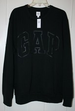 Gap Men's Sweatshirt Pull Over Long Sleeved Logo Black Size XL