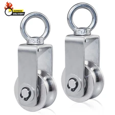 Cable Pulley Wheel Stainless Steel Swivel Pulley Block Silence Rotation Traction