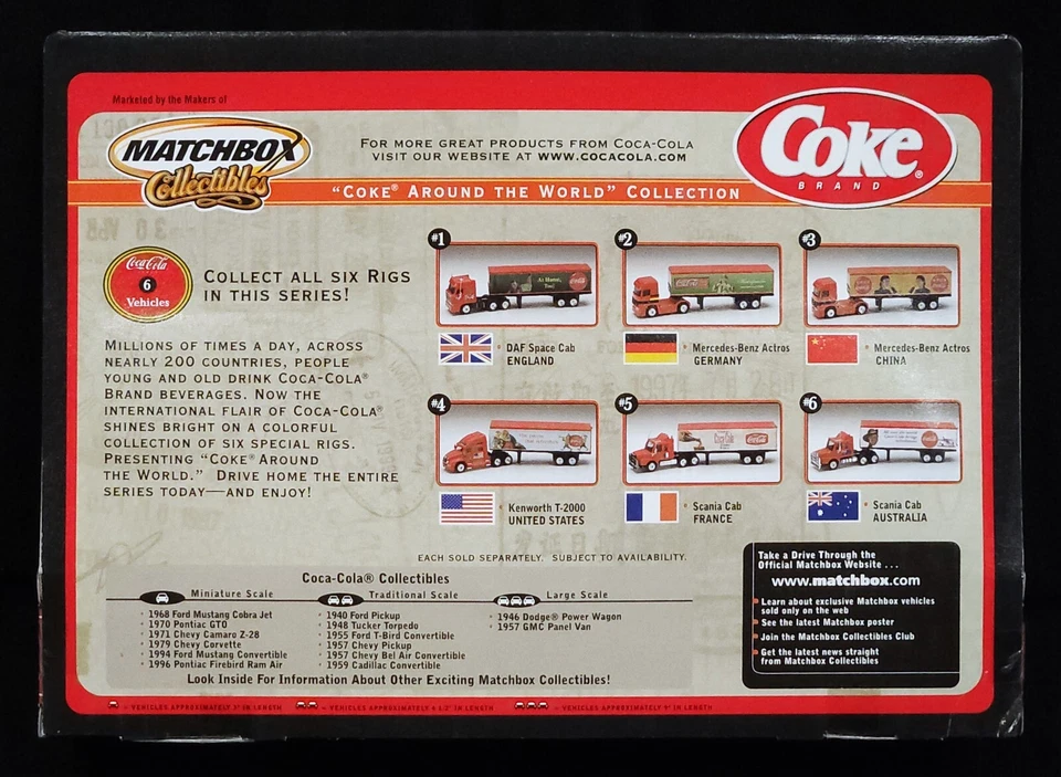 Matchbox Scania Cab Tractor Trailer Coca Cola "Coke Around The World" Australia - Image 3 of 3