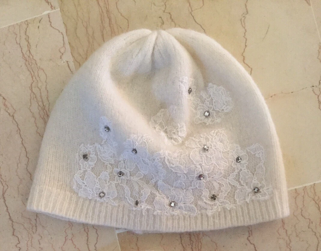 BEAU BONNET FILLE ENFANT 10 ANS TOUT DOUX EN LAINE COULEUR BLANC