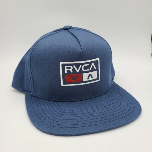 RVCA Hat Logo Skate Baseball Cap Snapback Blue Red White Logo Adjustable Outdoor - Picture 3 of 6