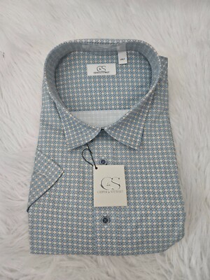 SIZE 2XLT COOPER & STUAR(NEW) Multi-Colored Check Short Sleeve Shirt Lot 97