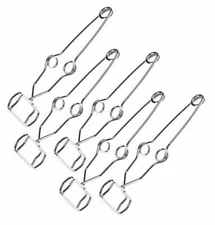 Lab Glass Test Tube Holder Clamp Rack Tongs 5.7" Spring Steel with Finger Grips