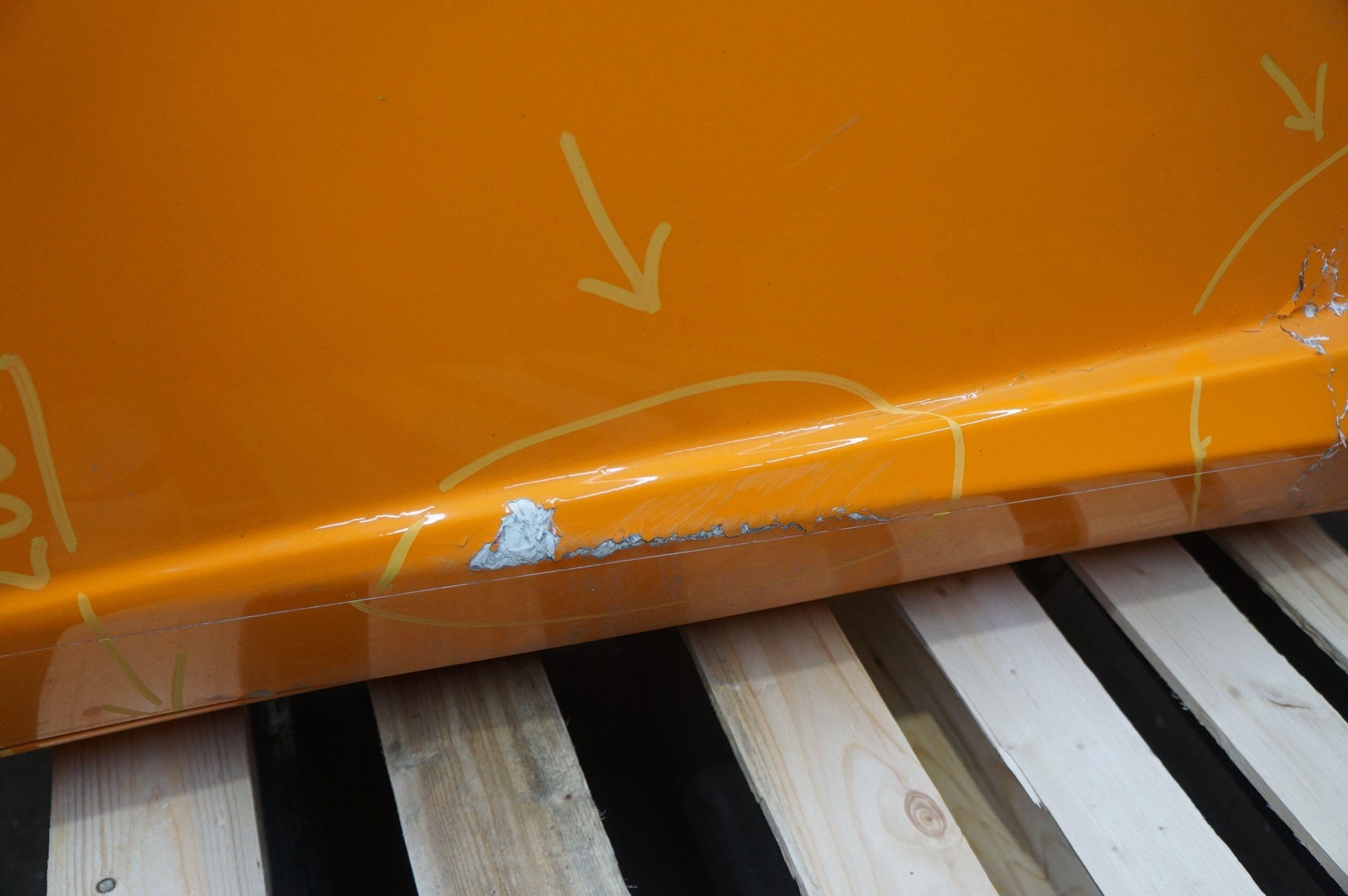 Front Left Driver Door Shell OEM Orange McLaren MP4-12C Spider 2012-14 *Note*