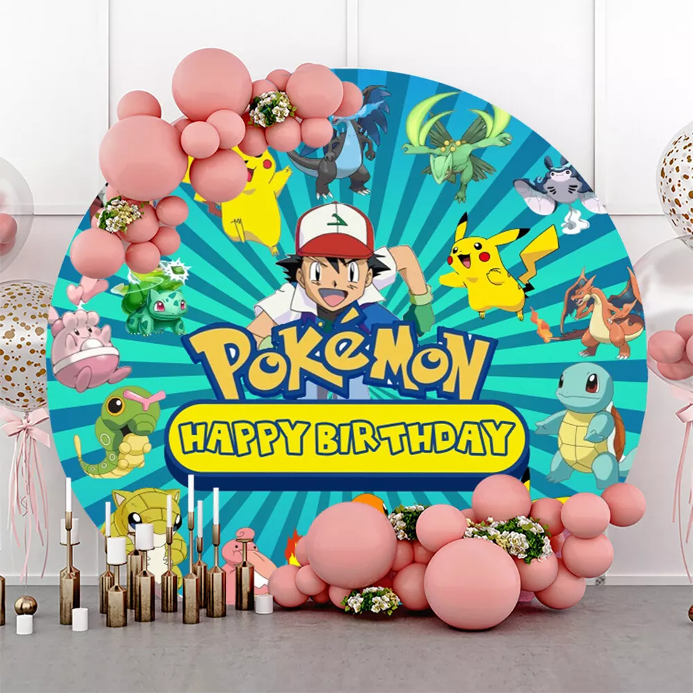 Circle Anime Characters Birthday Pokemon Backdrop - Lofaris