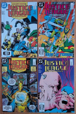 Lot of four Justice League International 13, 14, 15, 17; 1988, VF+ or better