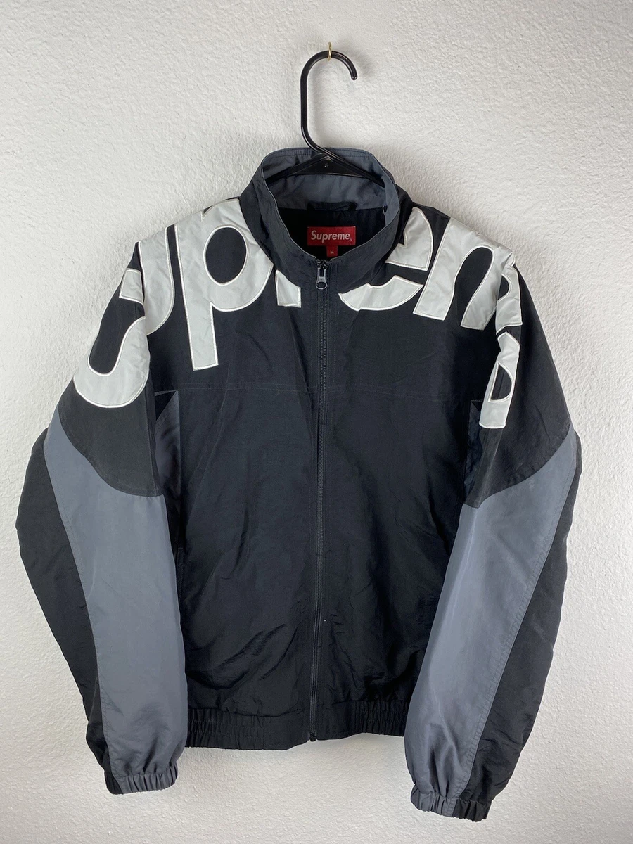 SUPREME F/W '19 Shoulder Logo Track Jacket Black Men's size M