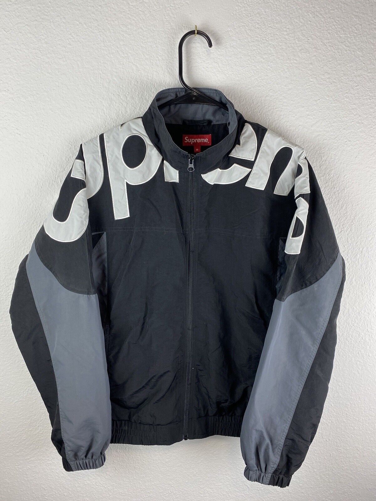 SUPREME F/W '19 Shoulder Logo Track Jacket Black Men's