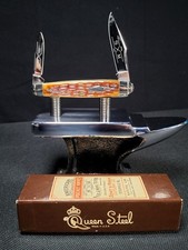 1991 Schatt & Morgan Series I 2-Blade Sleeveboard 042103 Brown Jigged Bone Queen