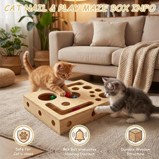 2026 New Cat Scratch Puzzle Enrichment Box Cat Nail File Box Sandpaper Inside