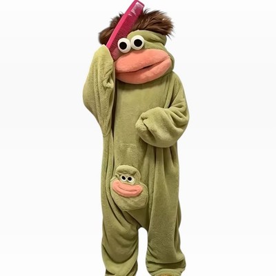 Coral Fleece Big Mouth Puppet Monster Jumpsuit Unisex Adult Size Fast Shipping