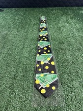 Steven Harris Navy Black TENNIS Racquet  Balls Neck Tie 59" X 3-3/4"