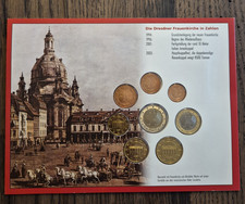 Zestaw monet obiegowych euro 2003 Frauenkirche Drezno Odbudowa Motyw Architektura