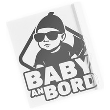 Aufkleber Auto Aufkleber Baby an Bord, konturgeschnitten, matt fürs Auto