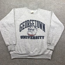 Vintage Georgetown Hoyas Sweatshirt Mens Large Gray NCAA University Crewneck 90s