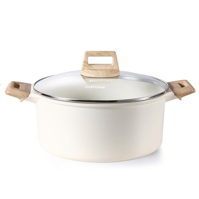 6 Qt Nonstick Stock Pot with Lid Soup Pot, 6 Quart Casserole with Lid, Easy t...