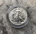 1943 UNCIRCULATED WALKING LIBERTY SILVER HALF DOLLAR