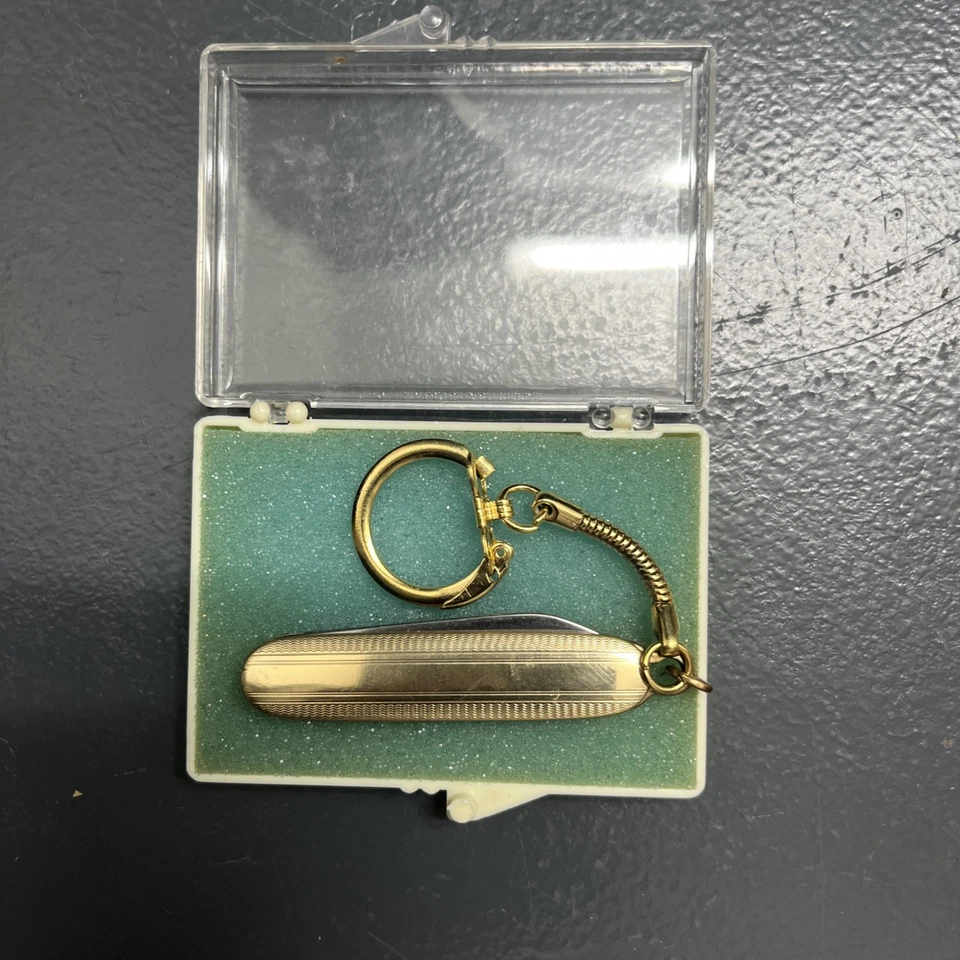 Cuchillo de Bolsillo Plegable Vintage Colonial EE. UU. 2 Hojas Llavero Cataratas del Niágara Souven Foto 2 de 4