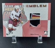 MIKE GREEN /30 GAME USED EMBLEM PATCH 4-COLOR LOGO BREAK RARE SP