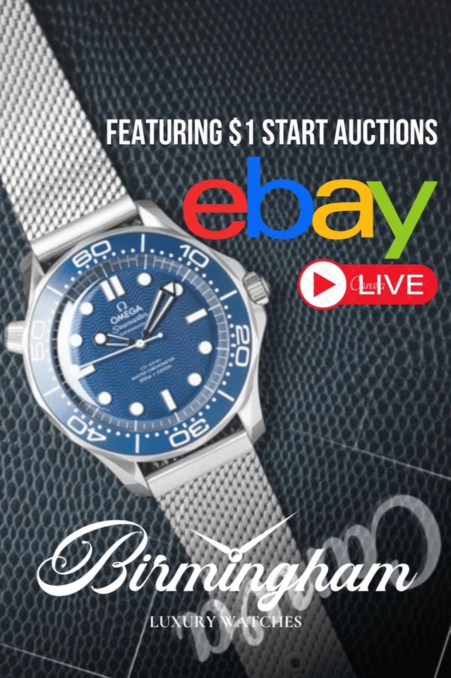 35+ Luxury Watches Live Auctions Starting at $1 No Reserve!