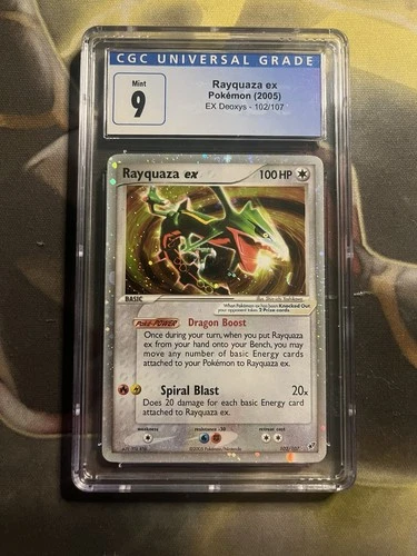 Rayquaza ex 102/107 Deoxys Holo CGC 9