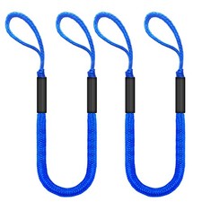 4FT Bungee Dock Line for Boats   Shock-Absorbing Elastic Rope with Quick-R
