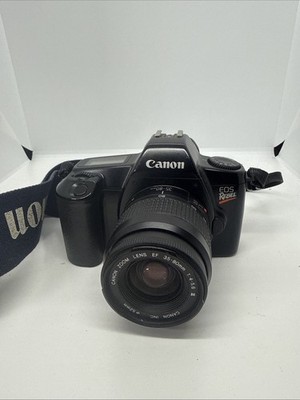 Vintage Canon EOS Rebel 35mm SLR Film Camera With Cannon 35-80 mm Lens & Strap