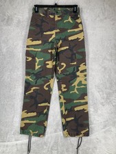 Vintage Liberty Pants Mens Small Woodland Camo Cargo Hunting Outdoors USA Made