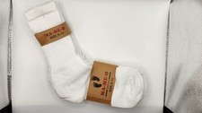Men's White Crew Socks, 8 pair size 9-11