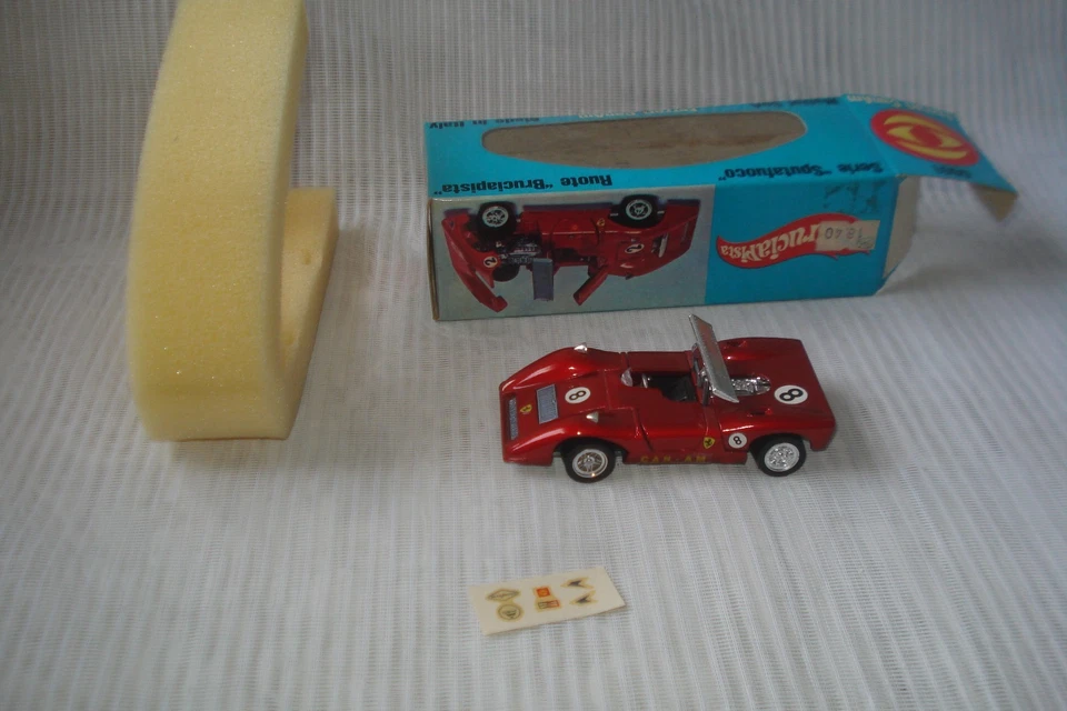 MEBETOYS BRUCIAPISTA MATTEL 6601 :  Ferrari CanAm #8 rouge - boîte d'origine - Photo 4/4