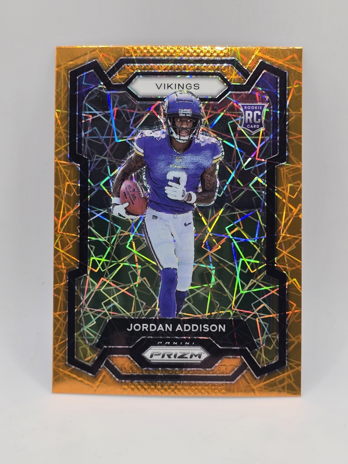 2023 Panini Prizm #368 Jordan Addison Lazer Minnesota Vikings