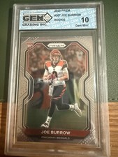 2020 Panini Prizm Rookie Joe Burrow #307 Silver Prizm (RC) GEM Mint 10