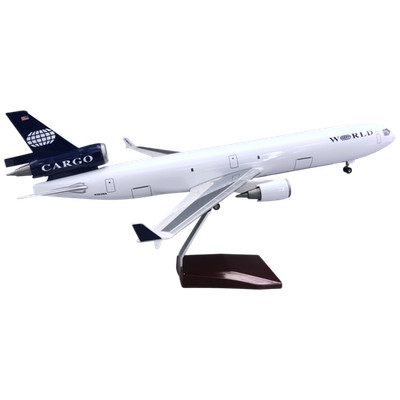 Extra großes World Airways Cargo MD-11 Resin & ABS Flugzeug Modellflugzeug Geschenk
