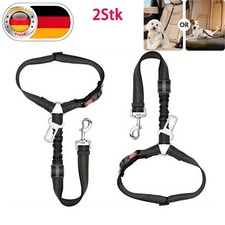 2 Stk Verstellbar Hund Sicherheitsgurt Hundegeschirr Auto Kfz Sitz Sicherheit DE