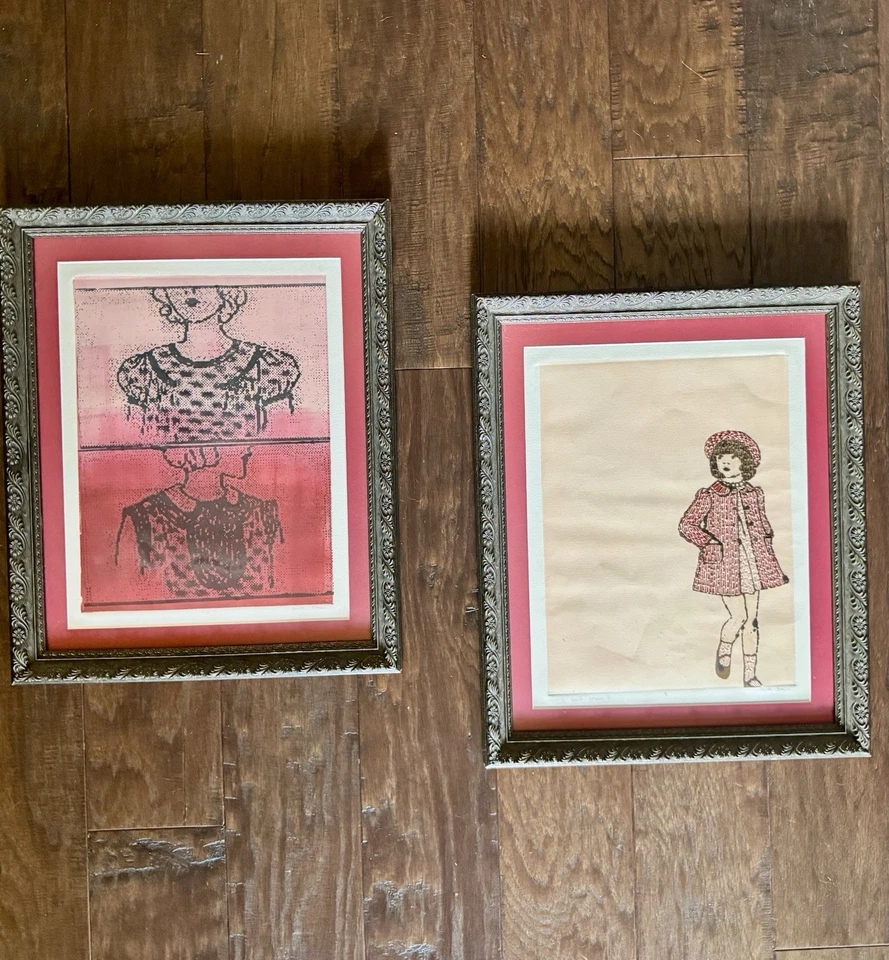 Par de impresiones de moda enmarcadas vintage 1/1 - Camille Breaux Art - decoración de pared boho Foto 2 de 4