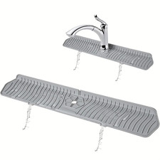Kitchen Faucet Sink Splash Guard Silicone Drain Pad Water Tray Slip Mat Gadgets