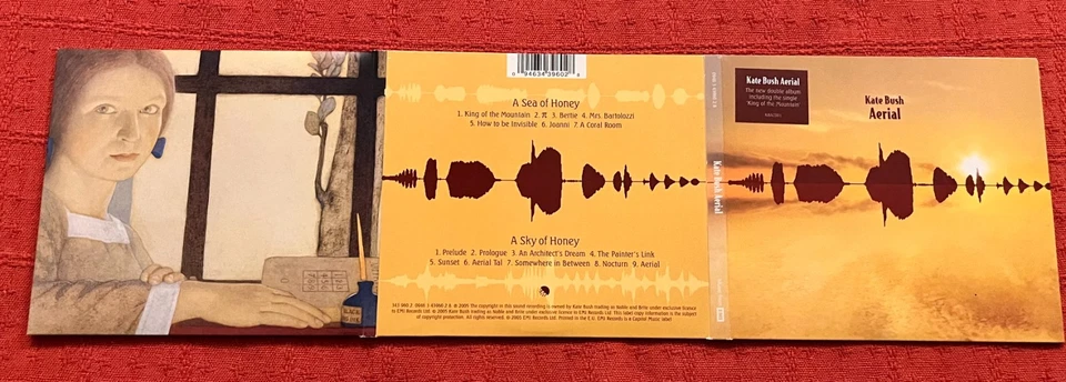 KATE BUSH - CD X 2 IN STICKERED TRI-FOLD CARD SLEEVE - AERIAL — 第 3/4 张图片